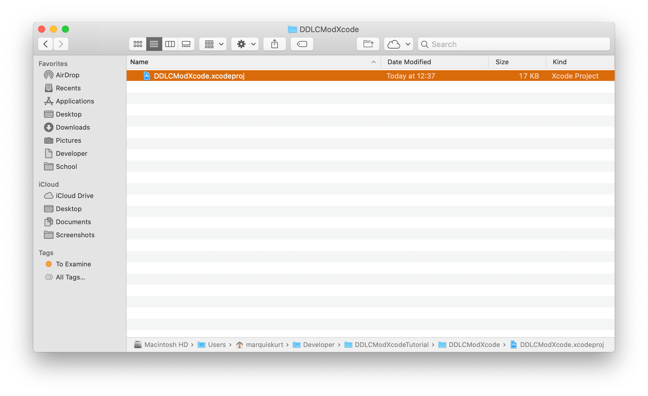 Step 6: Move Xcode project file